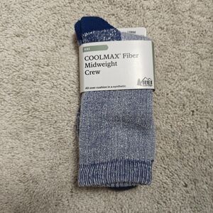 REI Co-op COOLMAX Fiber Midweight Crew Hiking Socks Large